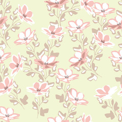 Obraz premium Beautiful Floral Pattern on the background Sweet floral pattern is suitable for fashion
