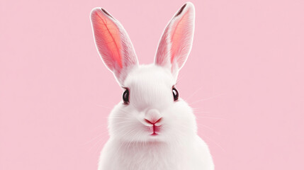 Obraz premium cute fluffy rabbit bunny animal background