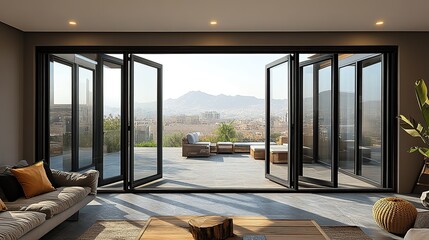 panels commercial aluminium frame bi fold door