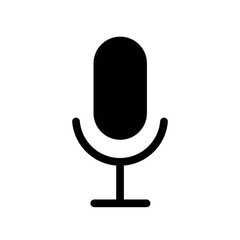 simple mic lineart icon