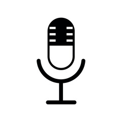 simple mic lineart icon