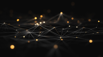 Abstract business connection of lines from nodes It is connected to endless nodes and represents the innovation of communication in the network.

