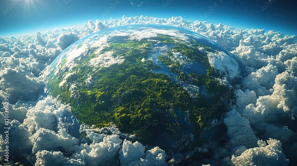 Poster planet with cartoon style rendering