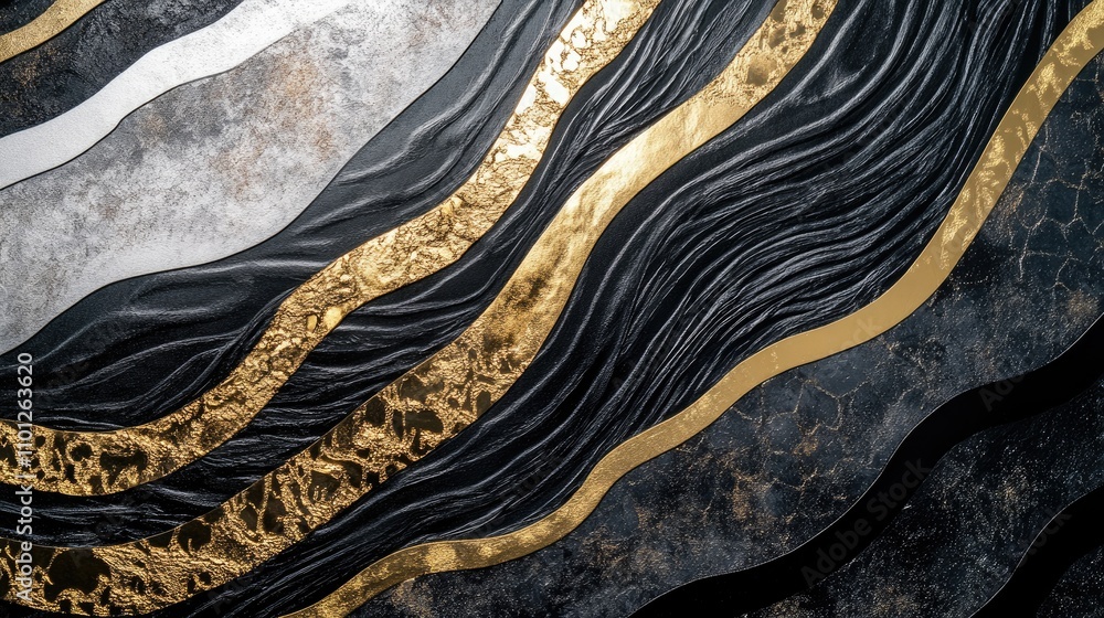 Poster a stunning abstract piece with intricate, high-end patterns, showcasing unique and luxurious design 