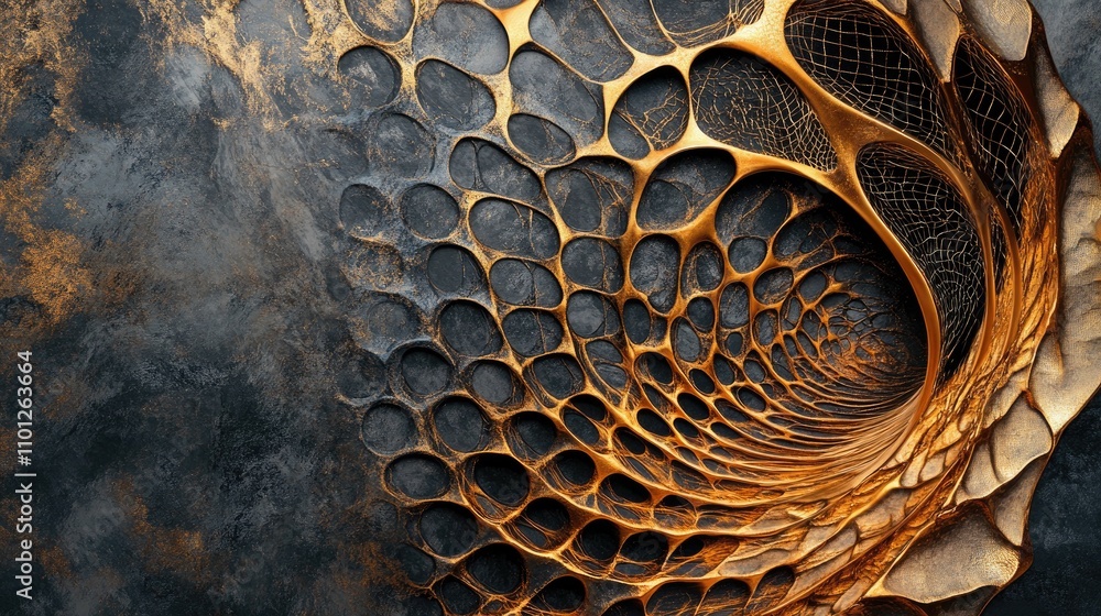 Poster a stunning abstract piece with intricate, high-end patterns, showcasing unique and luxurious design 