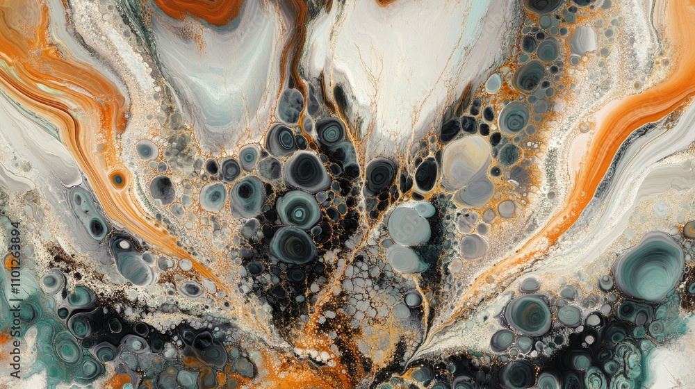 Poster abstract art with elegant patterns and luxurious textures, designed to captivate art enthusiasts and