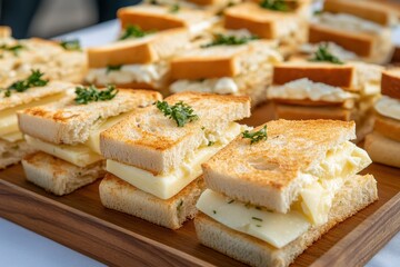 Mini Cheese Sandwiches: Bite-sized cheese sandwiches 