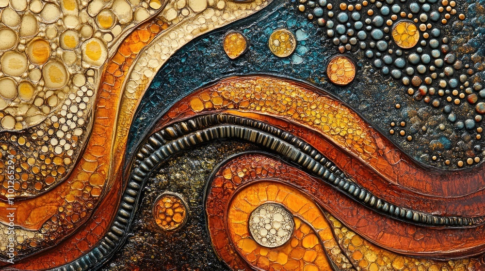 Poster unique abstract art with intricate, high-end patterns and elegant textures, ideal for auctions and g