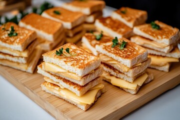 Mini Cheese Sandwiches: Bite-sized cheese sandwiches 