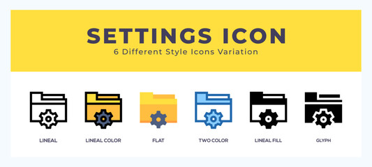 Settings symbol. vector icon symbol. logo illustration. vector graphics