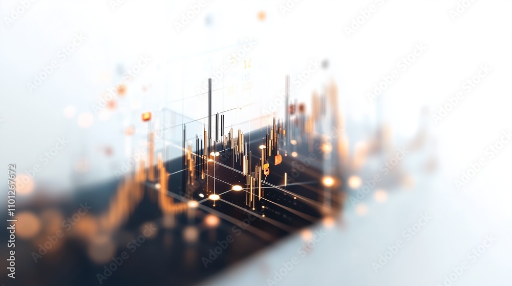 Aufkleber digital financial data visualizations represent market trends and analysis in modern technology envi
