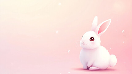 Fototapeta premium cute fluffy rabbit bunny animal background