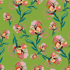 Beautiful Floral Pattern on the background Sweet floral pattern is suitable for fashion