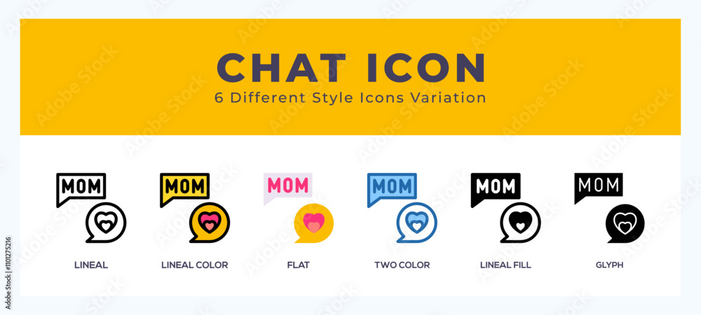 Poster chat set of simple icons great for web. app. presentation and more.
