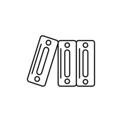 Binder icon Simple thin line flat symbol
