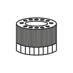 Car oil filter icon Simple thin line flat symbol