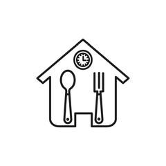 Canteen icon Simple thin line flat symbol