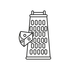 Cheese grater icon Simple thin line flat symbol