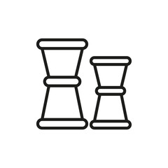 Jigger icon Simple thin line flat symbol