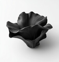 Modern Black Flower Vase - Unique Abstract Design