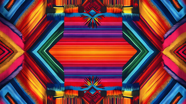 Serape Pattern Frame Cinco De Mayo background