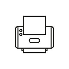 Obraz premium Office printer icon Simple thin line flat symbol