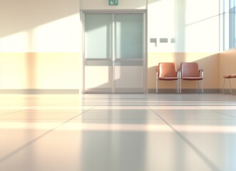 Fototapeta premium Hospital Waiting Area - Calm and Clean Interior
