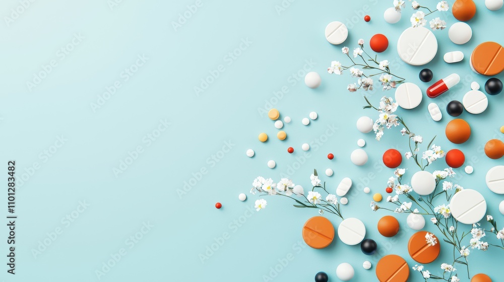 Poster a diagram explaining the mechanism of action of a specific drug, illustrating how it interacts with 