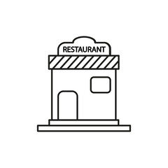 Restaurant icon Simple thin line flat symbol