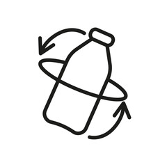 Shake well icon Simple thin line flat symbol