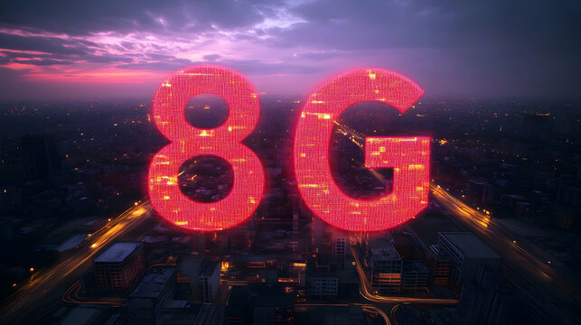8G Network Cityscape Illustration