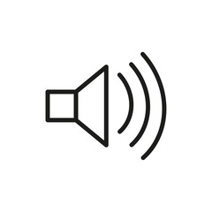 Sound effect icon Simple thin line flat symbol
