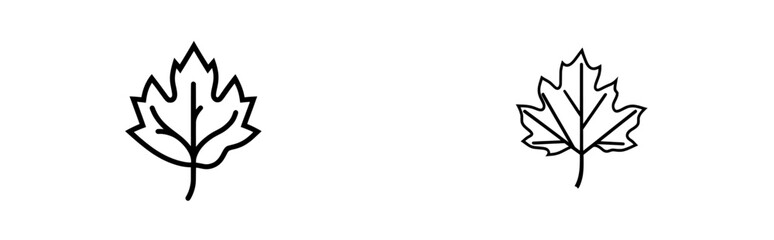 A contemporary illustration of an autumn scene with leaves, depicted in a one-line drawing.