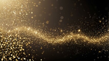 Obraz premium Golden Glitter Wave Background - Elegant Festive Sparkle for Celebrations