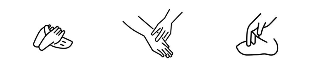 Obraz premium In a modern illustration, hands are shown cleaning a desk with a rag duster cloth through a continuous one-line drawing.