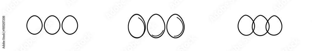 Poster minimalistic black and white graphics featuring a continuous line drawing of three differently sized
