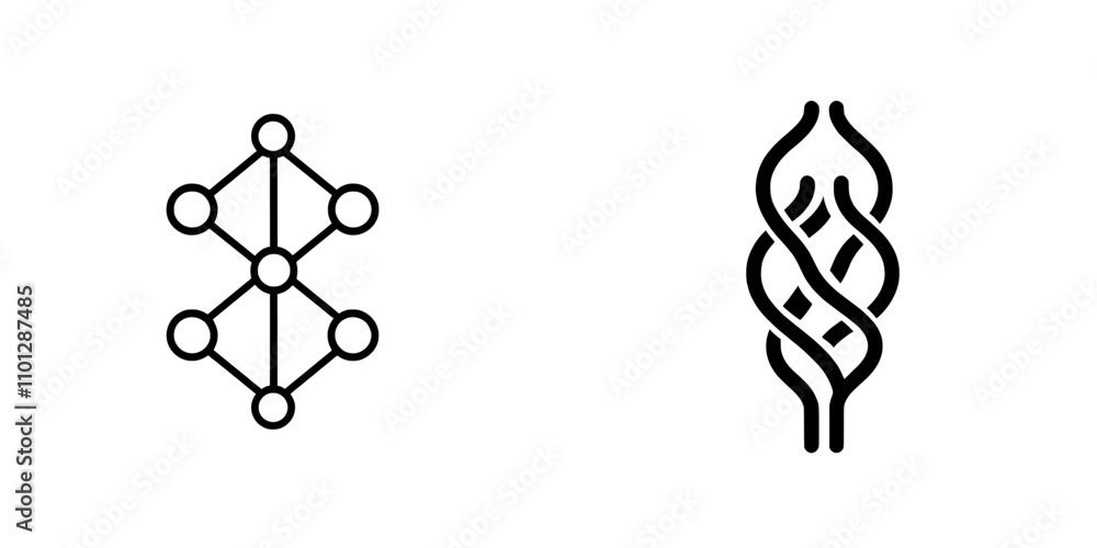 Poster change to a different branch line art icon for applications and websites.