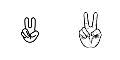 Obraz premium Modern flat icon of a hand sign with fingers for west side, suitable for apps and websites.