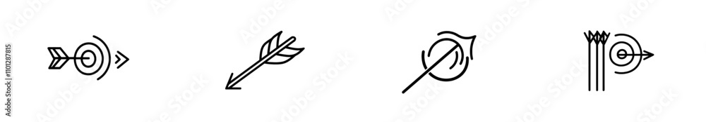 Poster a single, continuous line drawing of arrows pointing, isolated on a white background.