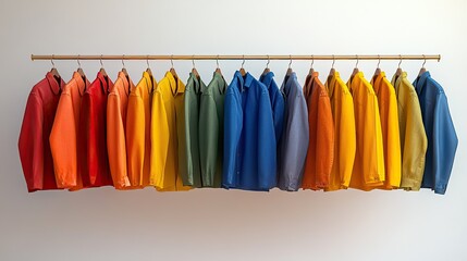 the rack of clean clothes drying on a white background conveys isolatio