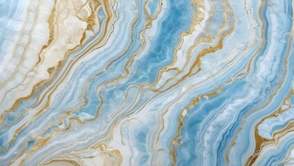 Fototapeta premium Detailed Smooth Surface of Blue Onyx Marble, blue surface, abstract background