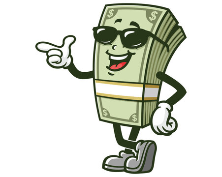 recommend clip art: Money Cash with sunglasses,  Cartoon Character Mascot Illustration Vector Clip-art Hand-drawn Logo Design