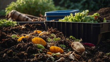 Obraz premium Eco friendly organic waste prepared for composting