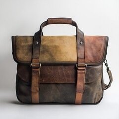 Vintage Distressed Leather Satchel: A Classic Travel and Work Bag