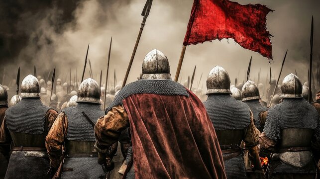 The medieval era saw Christian crusaders engaging in warfare against the Ottoman Turks, with soldiers donning metal armor and helmets.