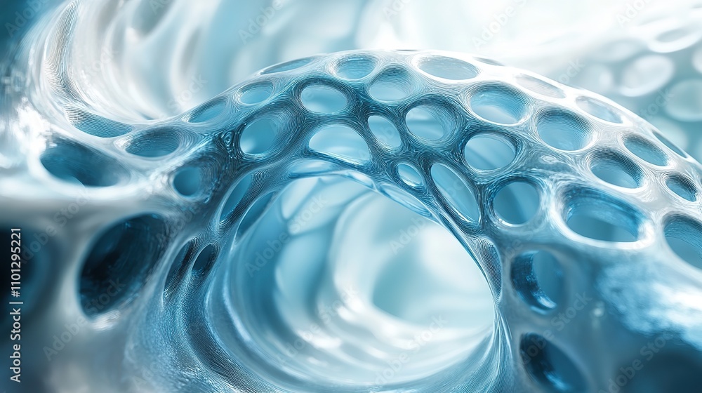 Poster transparent membrane structure rendering