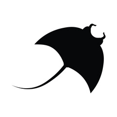 Obraz premium Manta ray Silhouete