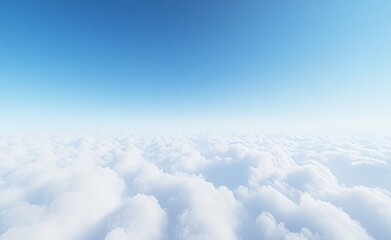 Naklejka premium Serene Cloudscape: A Breathtaking View from Above