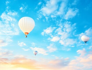Obraz premium Stunning Hot Air Balloons in a Colorful Sky