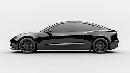Fototapeta premium vector mockup of a car isolated against a white backdrop sedan for business above view of a black grey and white car vehicle mode